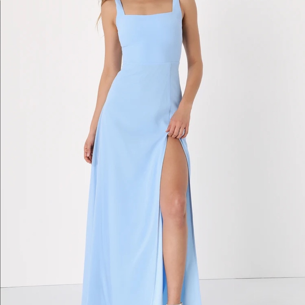 Lulus Powder Blue Sleeveless Maxi Dress S